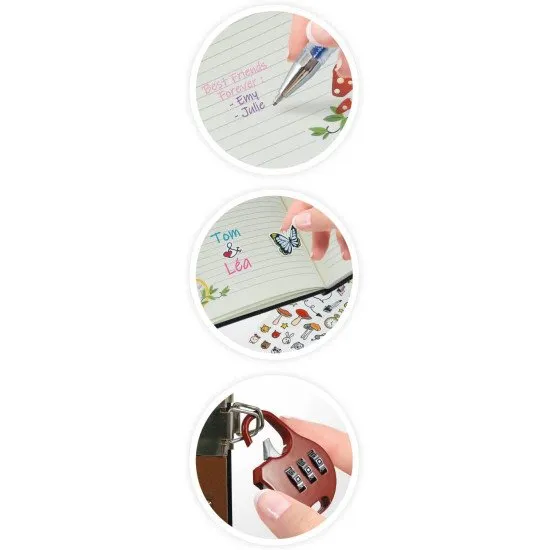 Geheimes Notizbuch mit Schloss