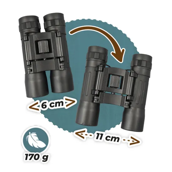 Buki 10x25-mm-Kompaktfernglas für Natur- und Tierbeobachtung