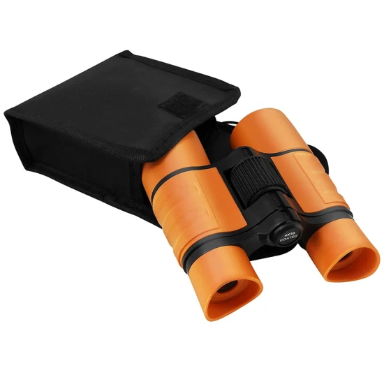 Kinderfernglas mit 4-facher Vergrößerung und 32-mm-Objektiv, entwickelt für die Beobachtung von Tieren und Natur. 