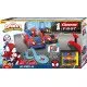 Carrera FIRST Spidey Go Webs Go-Autorennbahn mit Spidey- und Spin-Autos auf einer 2,9 m langen Strecke.