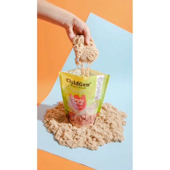 ChildGen Magischer Sand Natürlich – natürlicher, antibakterieller und duftender kinetischer Sand für Kinder.