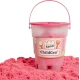 ChildGen Zaubersand im Eimer Pink 500 g – natürlicher, antibakterieller und duftender kinetischer Sand für Kinder.