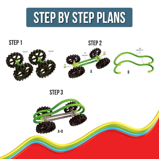 Verbinden, biegen und gestalten Sie mit dem flexiblen Spaghetteez-Bausatz.