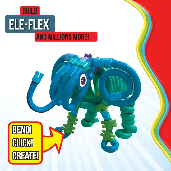 Verbinden, biegen und gestalten Sie mit dem flexiblen Spaghetteez-Bausatz.