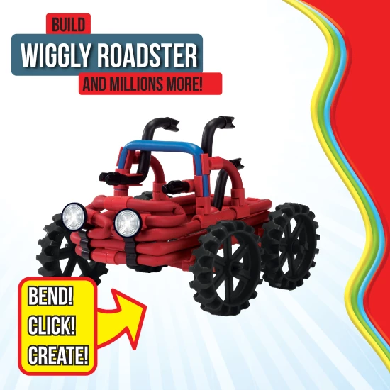 Verbinden, biegen und gestalten Sie mit dem flexiblen Spaghetteez-Bausatz.