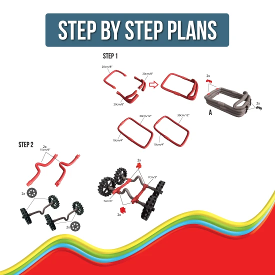 Verbinden, biegen und gestalten Sie mit dem flexiblen Spaghetteez-Bausatz.