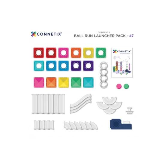 Connetix Magnetischer Bausatz Ball Run Launcher Pack 47 Teile Connetix Magnetischer Bausatz Ball Run Launcher Pack 47 Teile