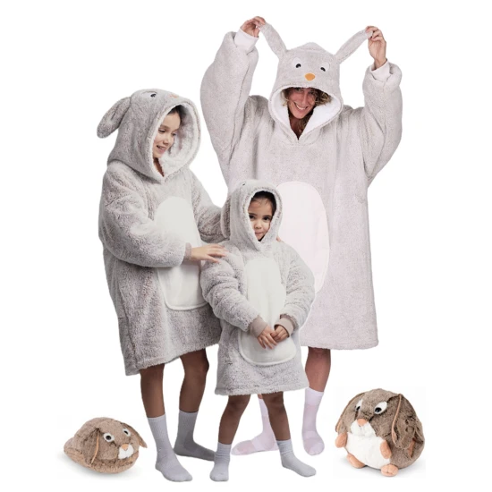 Cozy Noxxiez Kapuzen-Kuscheldecke Hase 3 - 6 Jahre