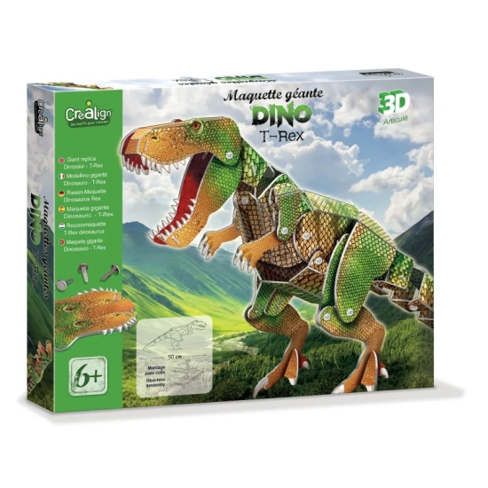Kreatives Set eines Tyrannosaurus-Dinosauriermodells von Crea Lign