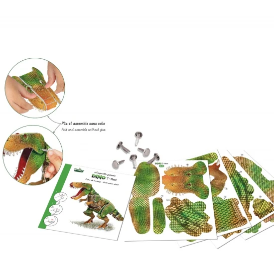 Kreatives Set eines Tyrannosaurus-Dinosauriermodells von Crea Lign