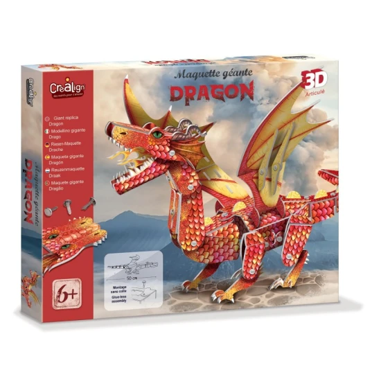 Kreativset 3D-Modell Drache von Crea Lign
