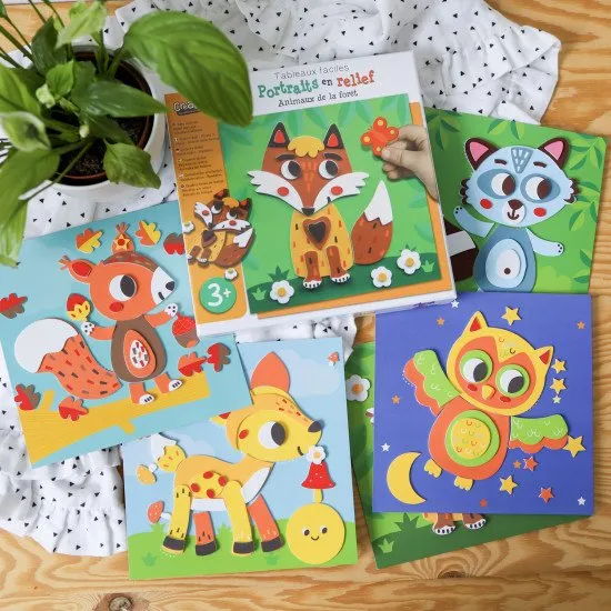 Schaumstoffbilder Waldtiere 3+