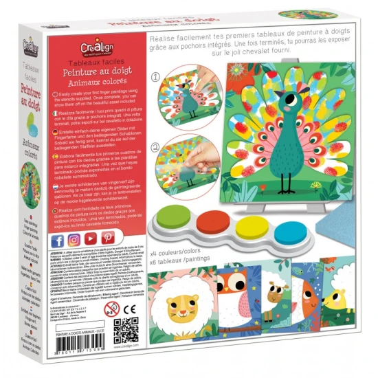 Fingermalerei Tiere 3+