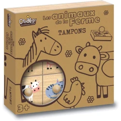 Holzstempel mit Griffen Farm 9 Stk