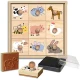Holzstempel mit Griffen Farm 9 Stk