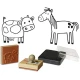 Holzstempel mit Griffen Farm 9 Stk