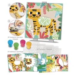 Painting with stamps and templates Jungle 3+
