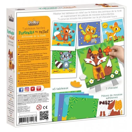 Schaumstoffbilder Waldtiere 3+