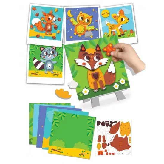 Schaumstoffbilder Waldtiere 3+