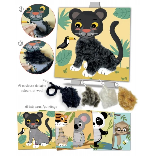 Kreativset für Kinder Anziehbilder Tropische Tiere 3+ von Crea Lign.