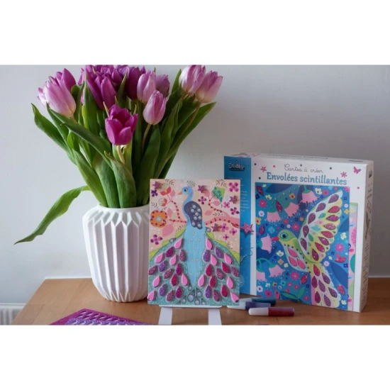 Glitzerndes Mosaik Vögel 5+