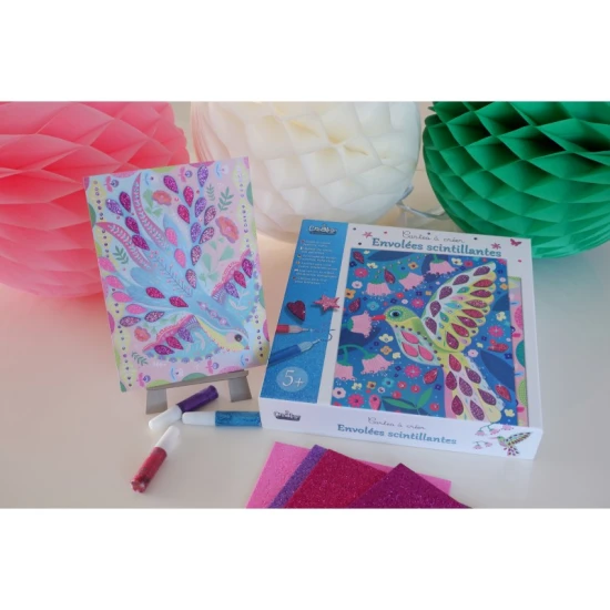 Glitzerndes Mosaik Vögel 5+