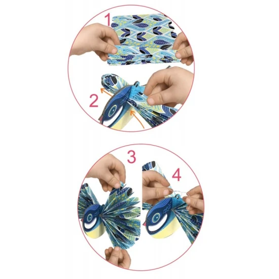 Herstellung von Papiervögeln