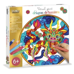 Großes Glasmalerei-Set Lichtdrache