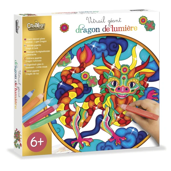 Großes Glasmalerei-Set Lichtdrache Großes Glasmalerei-Set Lichtdrache – Créa Lign CL225