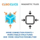 Magnetische Würfel Cubo Clics Builder Set 64-tlg