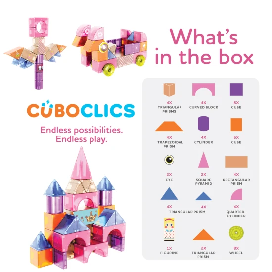 Magnetische Würfel Cubo Clics Princess Set 62-tlg Magnetische Würfel Cubo Clics Princess Set 62-tlg