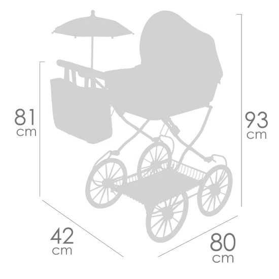 Klappbarer Puppenwagen mit Tasche und Zubehör DeCuevas Botanic 2026 81 cm Klappbarer Puppenwagen mit Tasche und Zubehör DeCuevas Botanic 2026 81 cm