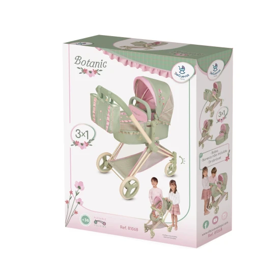 Klappbarer 3in1 Puppenwagen mit Tasche DeCuevas Botanic 2026 73 cm Klappbarer 3in1 Puppenwagen mit Tasche DeCuevas Botanic 2026 73 cm