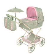 Klappbarer REBORN Puppenwagen mit Sonnenschirm und Zubehör DeCuevas Botanic 2026 90 cm