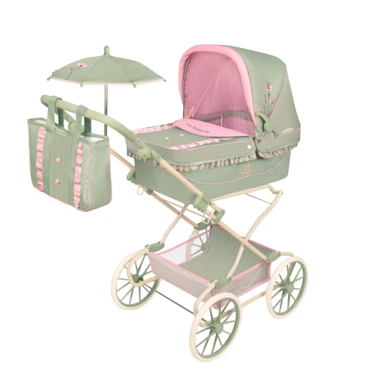 Klappbarer REBORN Puppenwagen mit Sonnenschirm und Zubehör DeCuevas Botanic 2026 90 cm Klappbarer REBORN Puppenwagen mit Sonnenschirm und Zubehör DeCuevas Botanic 2026 90 cm