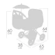 Klappbarer Puppenwagen mit Sonnenschirm und Tasche DeCuevas Honey 2026 60 cm Klappbarer Puppenwagen mit Sonnenschirm und Tasche DeCuevas Honey 2026 60 cm
