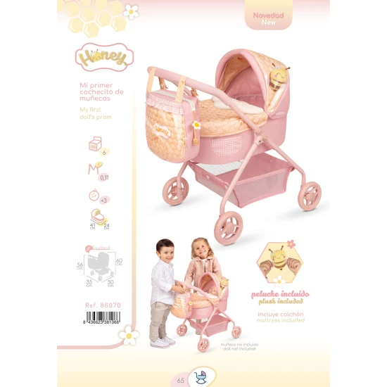 Mein Erster Puppenwagen mit Tasche DeCuevas Honey 2026 56 cm Mein Erster Puppenwagen mit Tasche DeCuevas Honey 2026 56 cm