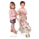 DeCuevas 90243 2021 DIDI 2021 Sportlicher Dreirad-Puppenwagen, rosa-weiß-braunes Design mit Welpen-Samtstickerei, geeignet für Puppen bis 46 cm.