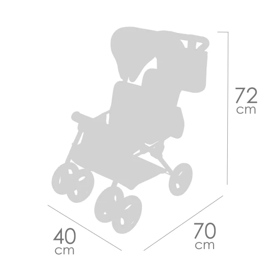 Zwillings-Puppenwagen mit Tasche DeCuevas Botanic 2026 72 cm Zwillings-Puppenwagen mit Tasche DeCuevas Botanic 2026 72 cm