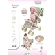 Zwillings-Puppenwagen mit Tasche DeCuevas Botanic 2026 72 cm Zwillings-Puppenwagen mit Tasche DeCuevas Botanic 2026 72 cm