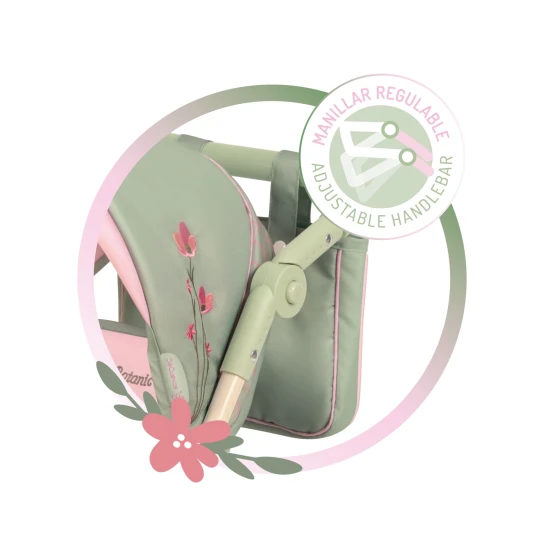 Zwillings-Puppenwagen mit Tasche DeCuevas Botanic 2026 72 cm Zwillings-Puppenwagen mit Tasche DeCuevas Botanic 2026 72 cm