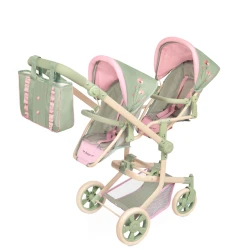 Zwillings-Puppenwagen mit Tasche DeCuevas Botanic 2026 91 cm