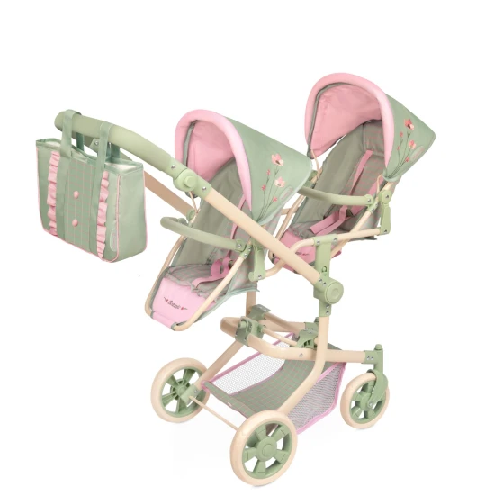 Zwillings-Puppenwagen mit Tasche DeCuevas Botanic 2026 91 cm Zwillings-Puppenwagen mit Tasche DeCuevas Botanic 2026 91 cm