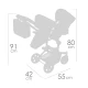 Zwillings-Puppenwagen mit Tasche DeCuevas Botanic 2026 91 cm Zwillings-Puppenwagen mit Tasche DeCuevas Botanic 2026 91 cm