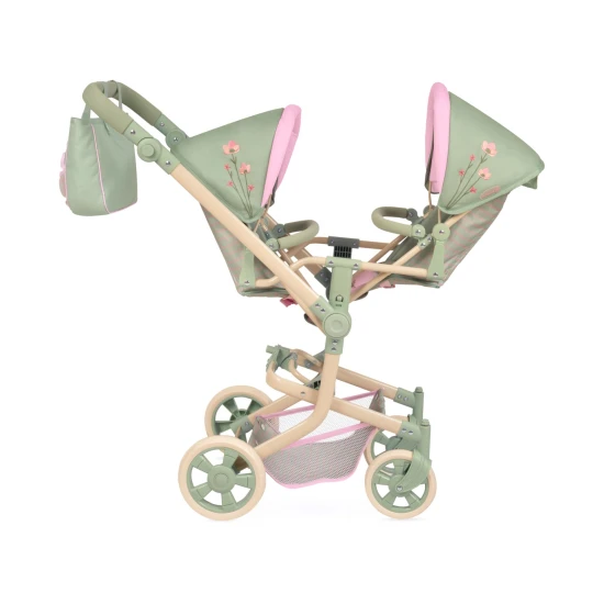 Zwillings-Puppenwagen mit Tasche DeCuevas Botanic 2026 91 cm Zwillings-Puppenwagen mit Tasche DeCuevas Botanic 2026 91 cm
