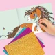 Kreativ-Malbuch Miss Melody Fancy Foils mit Pferden und Glitzerfolien