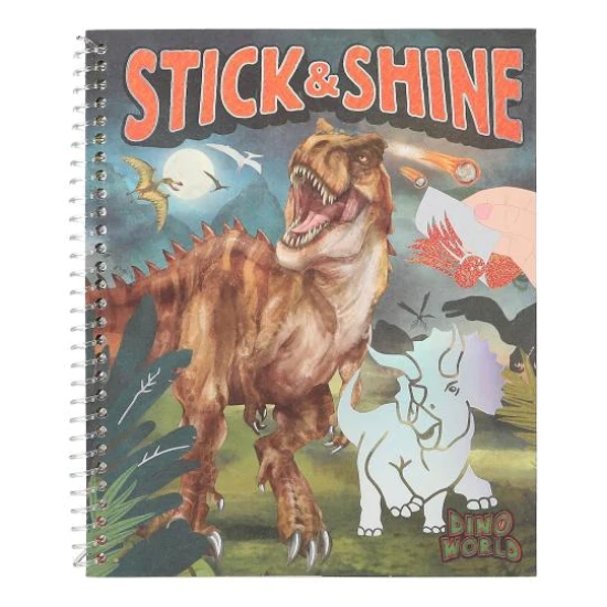 Dino World Malbuch Stick & Shine Dinosaurier Depesche