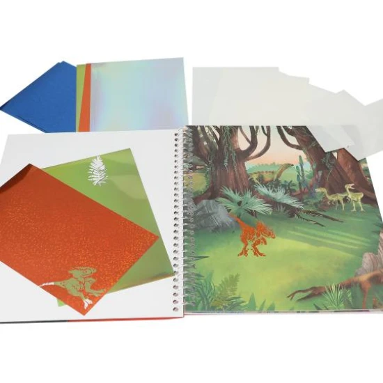 Dino World Malbuch Stick & Shine Dinosaurier Depesche