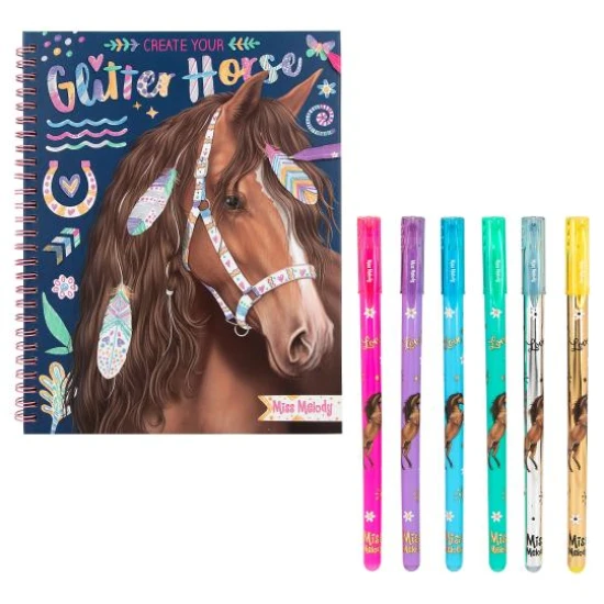 Glitzer-Malbuch Miss Melody Glitter Horses Depesche