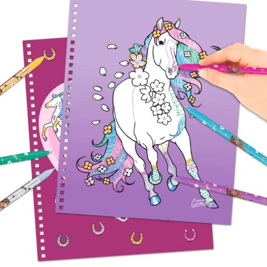 Glitzer-Malbuch Miss Melody Glitter Horses Depesche
